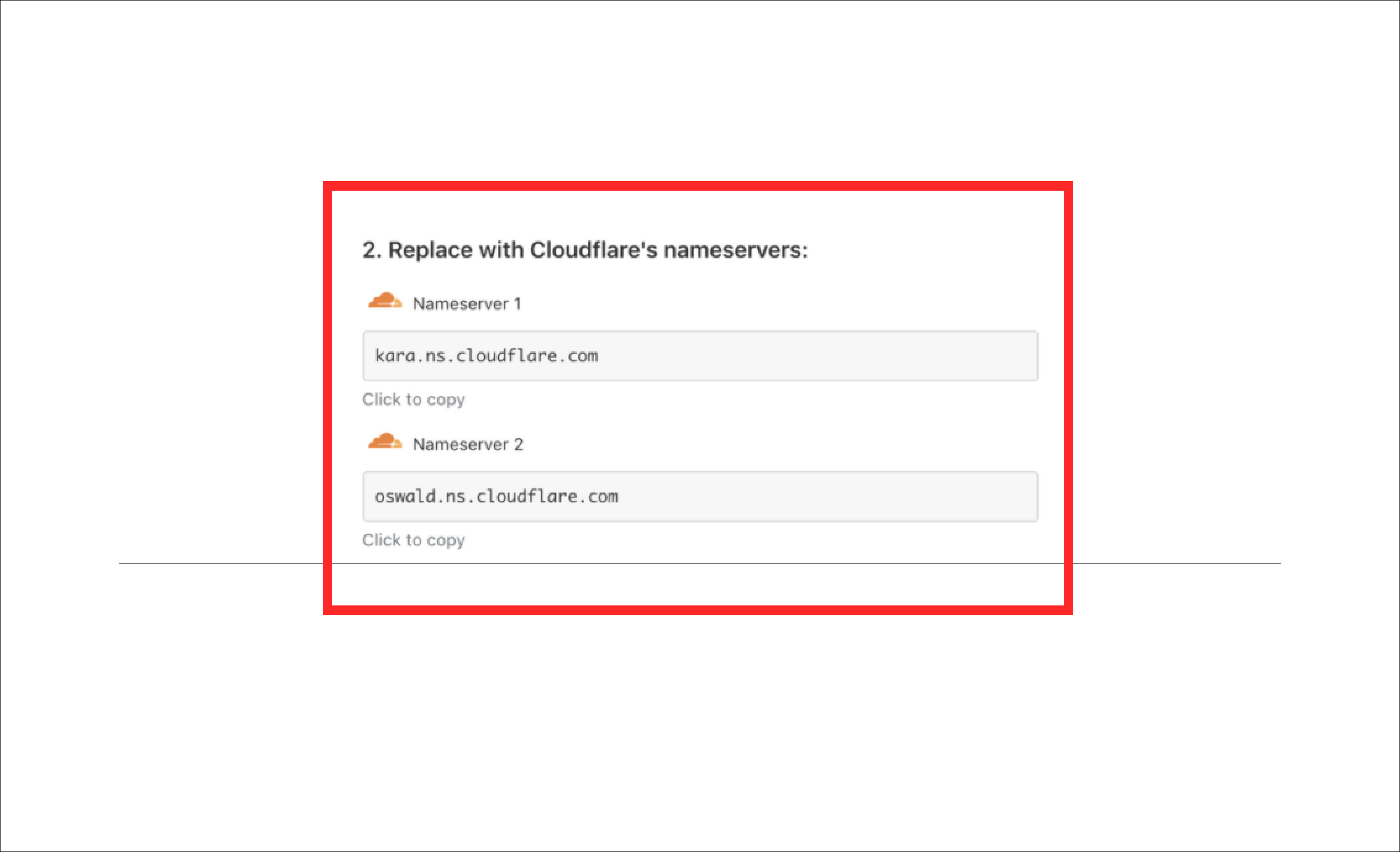 도메인 호스트 사이트에서 1차, 2차 네임서버를 위와 같이 변경