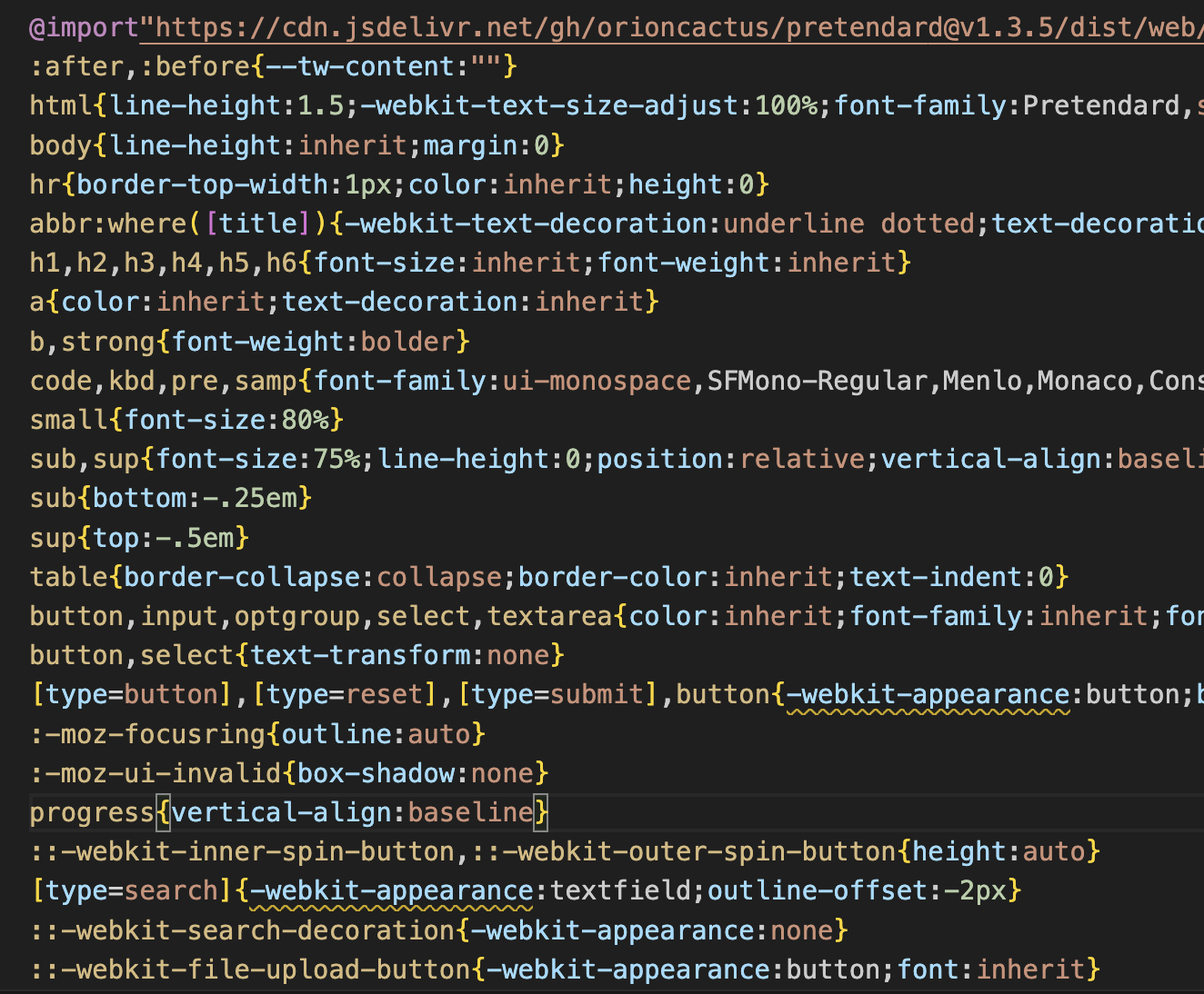 PostCSS를 통해 한 줄 형태의 CSS 코드로 형식 변환
