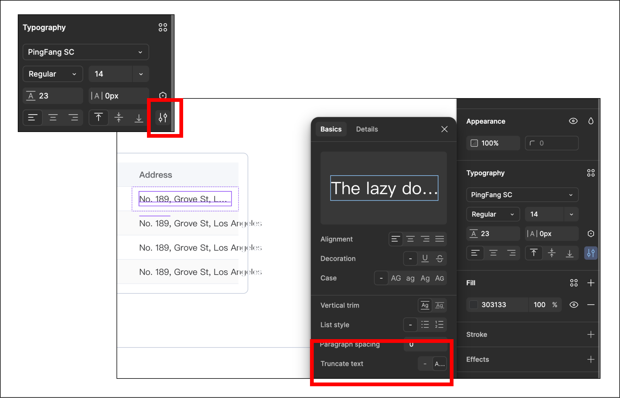 Truncate Text를 눌러서 말줄임표롤 설정